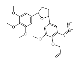 (2S,5S)-2-(3-azido-5-methoxy-4-prop-2-enoxyphenyl)-5-(3,4,5-trimethoxyphenyl)oxolane Structure