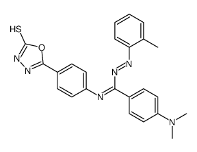 4-(dimethylamino)-N-(2-methylphenyl)imino-N'-[4-(2-sulfanylidene-3H-1,3,4-oxadiazol-5-yl)phenyl]benzenecarboximidamide Structure