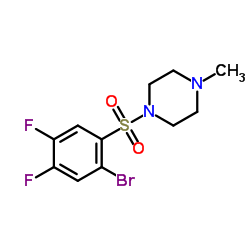 1-((2-溴-4,5-二氟苯基)磺酰)-4-甲基哌嗪图片