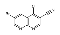 4-bromo-4-chloro-1,8-naphthyridine-3-carbonitrile structure