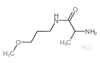 2-Amino-N-(3-methoxypropyl)propanamide hydrochloride结构式