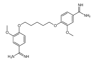 4-[5-(4-carbamimidoyl-2-methoxyphenoxy)pentoxy]-3-methoxybenzenecarboximidamide结构式