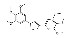 1,2,3-trimethoxy-5-[3-(3,4,5-trimethoxyphenyl)cyclopenten-1-yl]benzene Structure