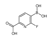 6-羧基-2-氟吡啶-3-硼酸结构式