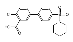 2-chloro-5-(4-piperidin-1-ylsulfonylphenyl)benzoic acid结构式