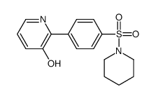 2-(4-piperidin-1-ylsulfonylphenyl)pyridin-3-ol结构式