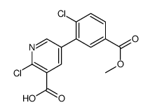 2-chloro-5-(2-chloro-5-methoxycarbonylphenyl)pyridine-3-carboxylic acid结构式