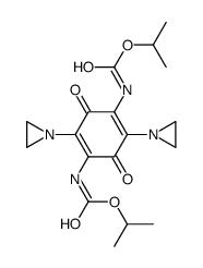 (2,5-Bis(1-aziridinyl)-3,6-dioxo-1,4-cyclohexadiene-1,4-diyl)biscarbam ic acid, bis(1-methylethyl) ester结构式