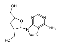 [(2R,3S,5S)-2-(6-aminopurin-9-yl)-5-(hydroxymethyl)oxolan-3-yl]methanol Structure