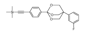 2-[4-[1-(3-fluorophenyl)-3,5,8-trioxabicyclo[2.2.2]octan-4-yl]phenyl]ethynyl-trimethylsilane结构式