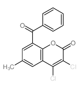 2H-1-Benzopyran-2-one,8-benzoyl-3,4-dichloro-6-methyl- Structure