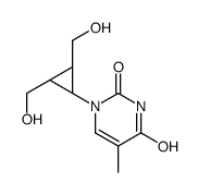 1-[(2S,3R)-2,3-bis(hydroxymethyl)cyclopropyl]-5-methylpyrimidine-2,4-dione结构式