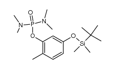 2-Methyl-5-(tert-butyldimethylsilyloxy)phenyl N,N,N',N'-tetramethylphosphorodiamidate结构式