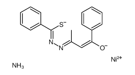 azane,nickel(2+),(NE,Z)-N-[(Z)-4-oxido-4-phenylbut-3-en-2-ylidene]benzenecarbohydrazonothioate Structure