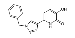 6-(1-benzyl-1H-pyrazol-4-yl)-3-hydroxy-1H-pyridin-2-one结构式