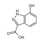 7-Hydroxy-1H-indazole-3-carboxylic acid结构式