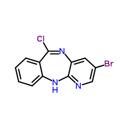 3-Bromo-6-chloro-1H-pyrido[2,3-b][1,4]benzodiazepine结构式