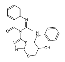 3-[5-(3-anilino-2-hydroxypropyl)sulfanyl-1,3,4-thiadiazol-2-yl]-2-methylquinazolin-4-one Structure