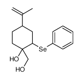 1-(hydroxymethyl)-2-phenylselanyl-4-prop-1-en-2-ylcyclohexan-1-ol结构式