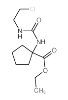 ethyl 1-(2-chloroethylcarbamoylamino)cyclopentane-1-carboxylate结构式