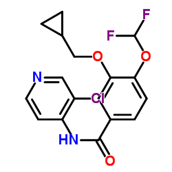 N-(3-Chloro-4-pyridinyl)-3-(cyclopropylmethoxy)-4-(difluoromethoxy)benzamide结构式