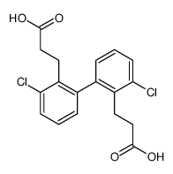 3-[2-[2-(2-carboxyethyl)-3-chlorophenyl]-6-chlorophenyl]propanoic acid Structure