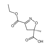 (S)-5-Methyl-4,5-dihydro-isoxazole-3,5-dicarboxylic acid 3-ethyl ester结构式