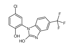 1-(5-Chloro-2-hydroxyphenyl)-5-(trifluoromethyl)-1,3-dihydro-2H-b enzimidazol-2-one Structure