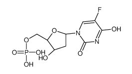 2'-Deoxy-5-fluorouridine 5'-(dihydrogen phosphate)结构式