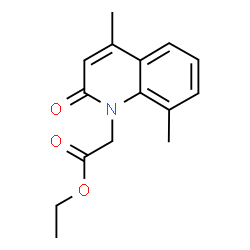 (4,8-DIMETHYL-2-OXO-2H-QUINOLIN-1-YL)-ACETIC ACID ETHYL ESTER structure