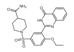 2-[2-Ethoxy-5-(4-carbamoylpiperidinosulphonyl)phenyl]-quinazolin-4(3H)-one Structure