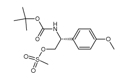 (R)-2-tert-butoxycarbonylamino-1-methanesulfonyloxy-2-(4-methoxyphenyl)ethane Structure