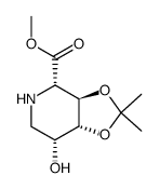 (2S,3R,4R,5R)-methyl 2,6-dideoxy-2,6-imino-3,4-O-isopropylidene-D-mannonate结构式