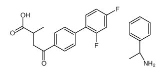 4-[4-(2,4-difluorophenyl)phenyl]-2-methyl-4-oxo-butanoic acid, (1R)-1- phenylethanamine structure