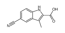 3-methyl-5-cyanoindole-2-carboxylic acid Structure