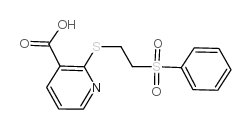 2-[2-(PHENYLSULFONYL)ETHYLTHIO]NICOTINIC ACID Structure