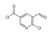 3-Pyridinecarbonyl chloride, 6-chloro-5-formyl- (9CI) Structure