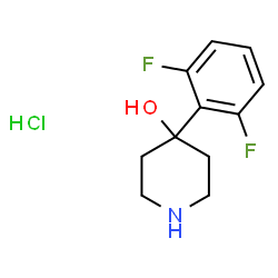 4-(2,6-二氟苯基)哌啶-4-醇盐酸盐结构式