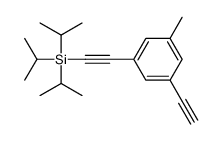 2-(3-ethynyl-5-methylphenyl)ethynyl-tri(propan-2-yl)silane结构式