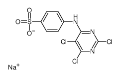 4-[(2,5,6-Trichloro-4-pyrimidinyl)amino]benzenesulfonic acid sodium salt structure