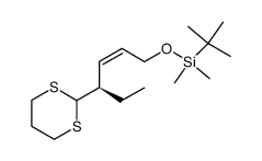 (R,Z)-((4-(1,3-dithian-2-yl)hex-2-en-1-yl)oxy)(tert-butyl)dimethylsilane结构式