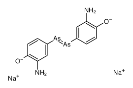 disodium,2-amino-4-(3-amino-4-oxidophenyl)arsanylidenearsanylphenolate Structure