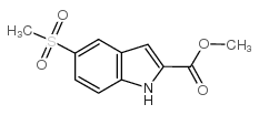 5-甲基磺基吲哚-2-甲酸甲酯结构式