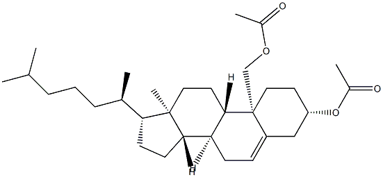 Cholest-5-ene-3β,19-diol diacetate structure