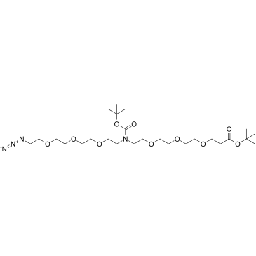 N-(Azido-PEG3)-N-Boc-PEG3-t-butyl ester Structure