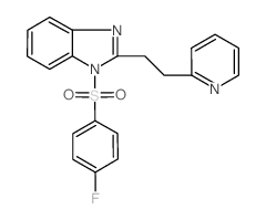 1H-Benzimidazole, 1-[(4-fluorophenyl)sulfonyl]-2-[2-(2-pyridinyl)ethyl]- (en) Structure