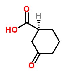 (1S)-3-Oxocyclohexanecarboxylic acid Structure