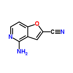 4-Amino-furo[3,2-c]pyridine-2-carbonitrile结构式