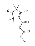 乙基4-溴-1-氧基-2,2,5,5-四甲基-delta3-吡咯啉-3-羧酸酯结构式