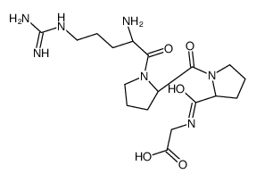 2-[[(2S)-1-[(2S)-1-[(2S)-2-amino-5-(diaminomethylideneamino)pentanoyl]pyrrolidine-2-carbonyl]pyrrolidine-2-carbonyl]amino]acetic acid Structure